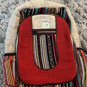 Himalayan Hemp backpack multicolor. New